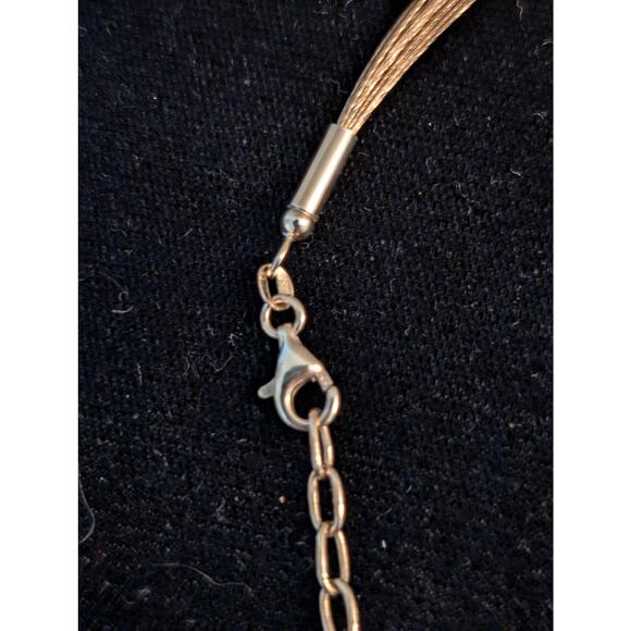 14k Multi-Strand Gold Flex Wire Pearl Enhanced Collar Necklace - Picture 5 of 13